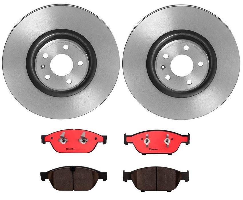 Audi Brake Kit - Pads and Rotors Front (356mm) (Ceramic) 4H0698151D - Brembo 1548931KIT